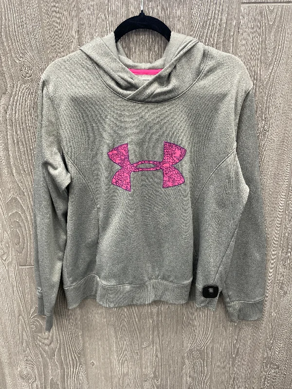 Athletic Sweatshirt Hoodie By Under Armour In Grey, Size: Xl