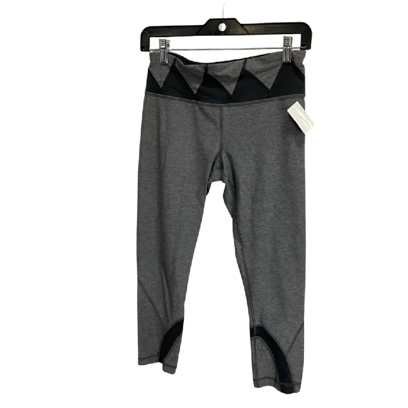 Athletic Leggings Capris By Lululemon In Grey, Size: 6 Streetwear Style