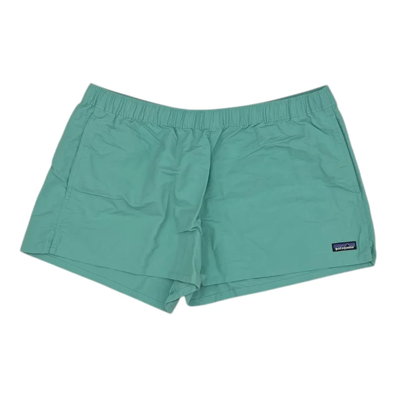 Athletic Shorts By Patagonia In Aqua, Size:Xl Sleek Men's Metallic