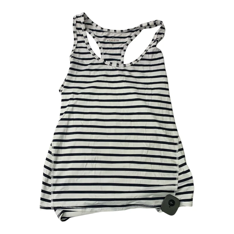 Athletic Tank Top By Athleta In Striped Pattern, Size: S Gym