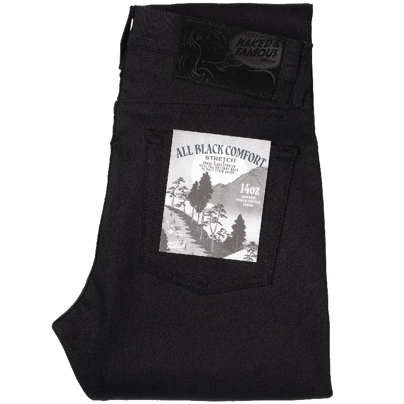 Stacked Guy - All Black Comfort Stretch Practical Men's Quick