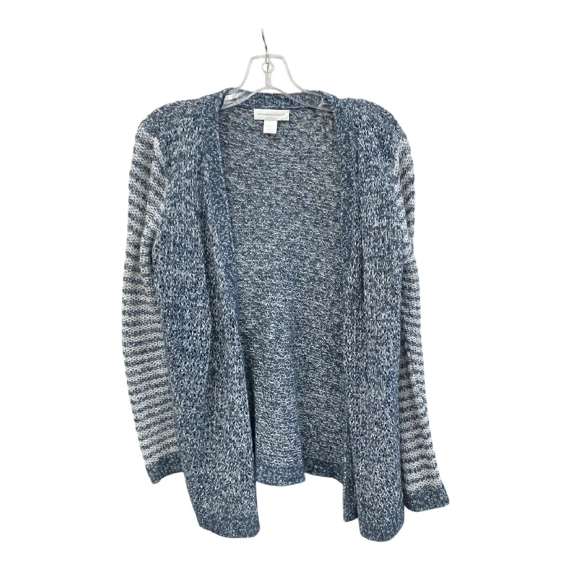 Sweater Cardigan By Christopher And Banks In Blue, Size:L Refined Men's Classic 
