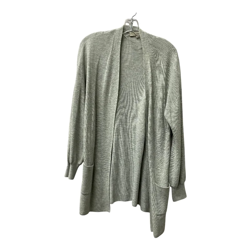 Sweater Cardigan By Loft In Grey, Size:S Unique Men's Patch