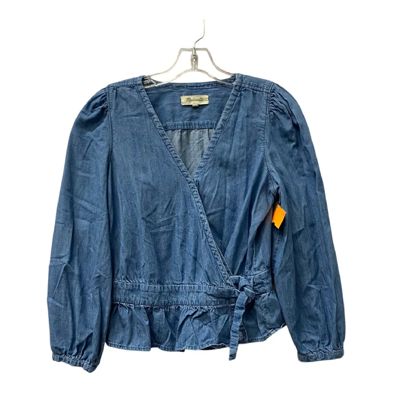 Top Ls By Madewell In Blue Denim, Size:M Luxurious Men's High