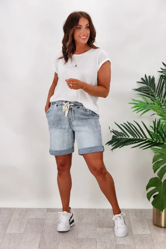 Shine On Label Stevie Elastic Waist Denim Sharp Men's Italian