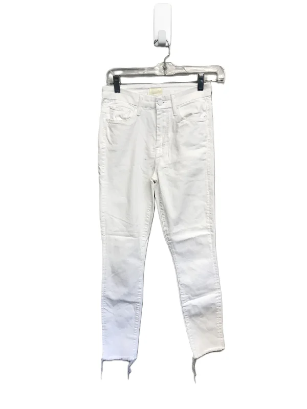 White Denim Jeans Designer By Mother Jeans, Size: 2 Refined Men's Hand