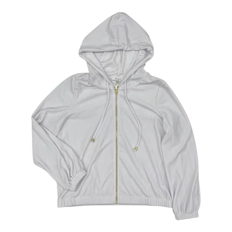 Sweatshirt Hoodie By Cable And Gauge In White, Size:L