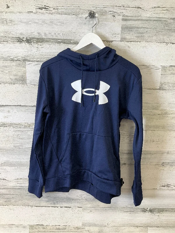 Sweatshirt Hoodie By Under Armour In Navy, Size: S