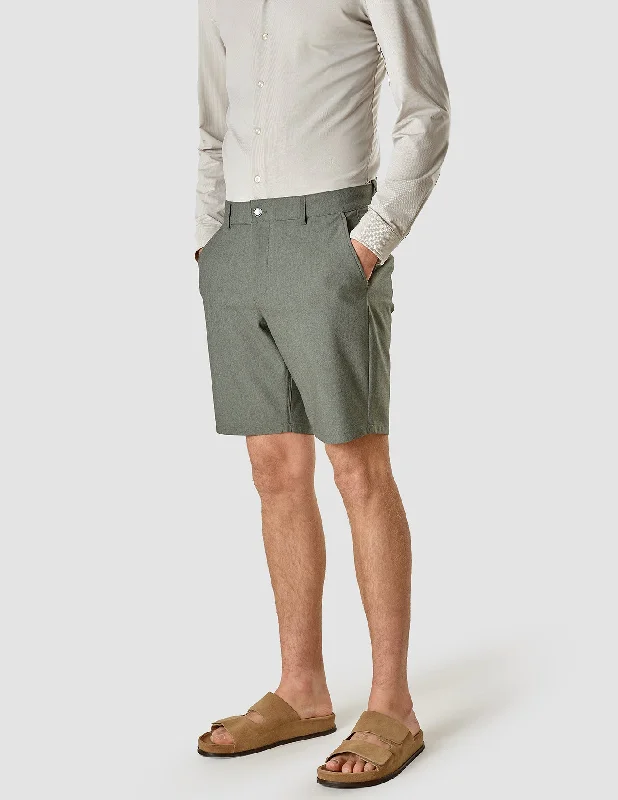 Essential Shorts Green Melange Refined Men's Velvet