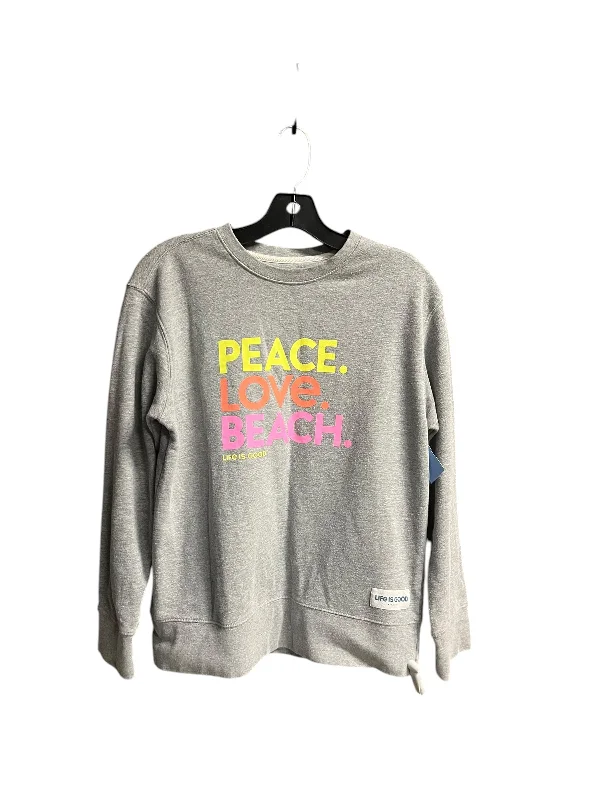 Sweatshirt Crewneck By Clothes Mentor In Grey, Size: S