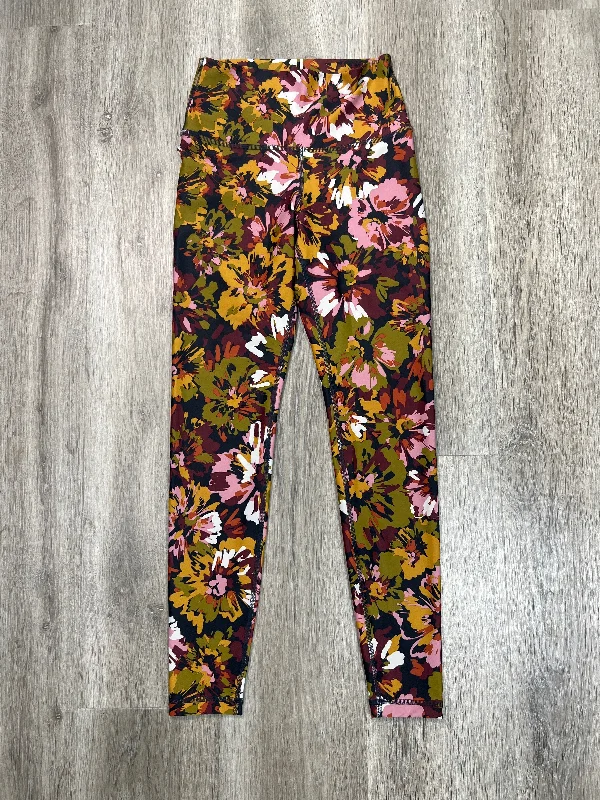Athletic Leggings By Old Navy In Floral Print, Size: Xs Sleek Men's Metallic