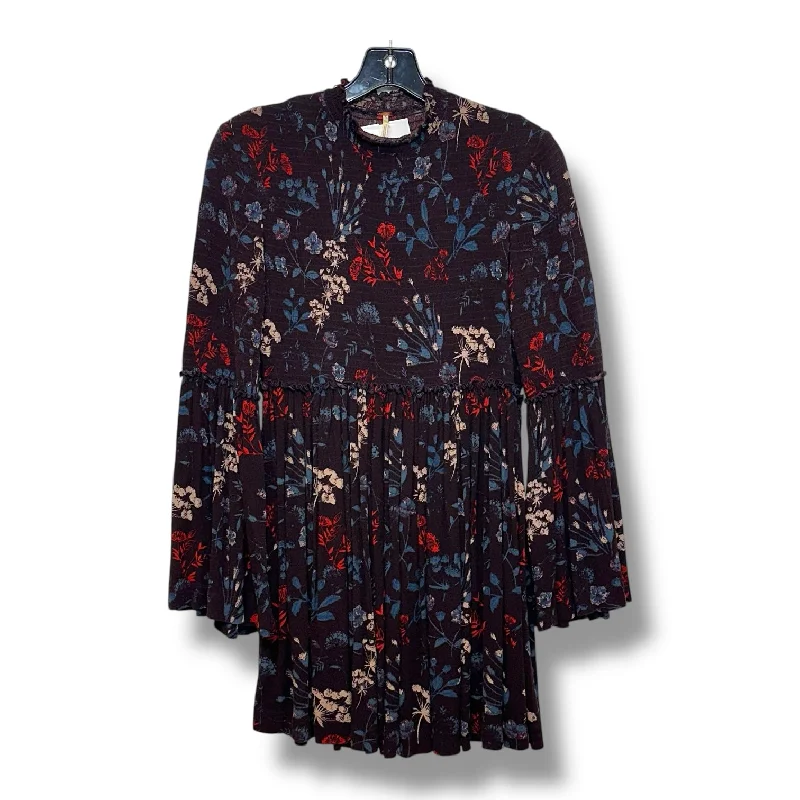 Top Long Sleeve By Free People In Floral Print, Size: M Sharp Men's Italian
