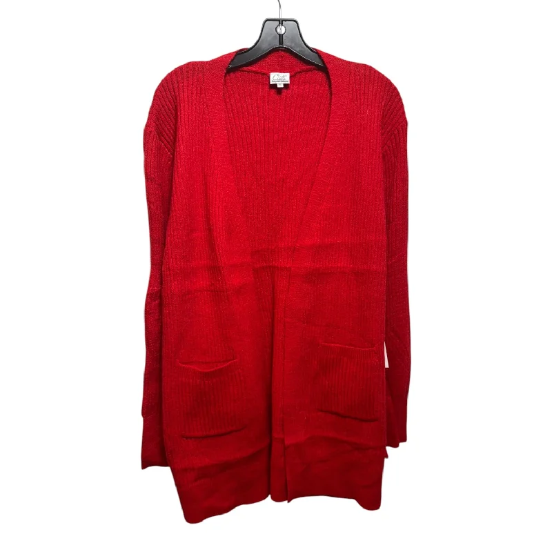 Sweater Cardigan By Cielo In Red, Size: Xl Dapper Men's 1920S