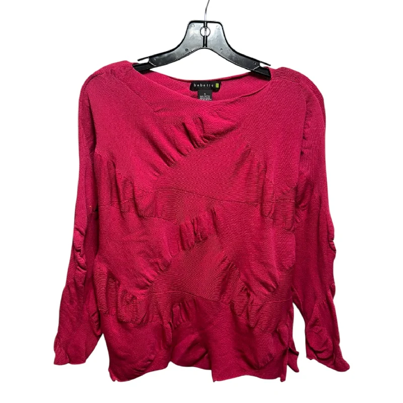 Knit Top Long Sleeve By Babette In Pink, Size: S Practical Men's Quick