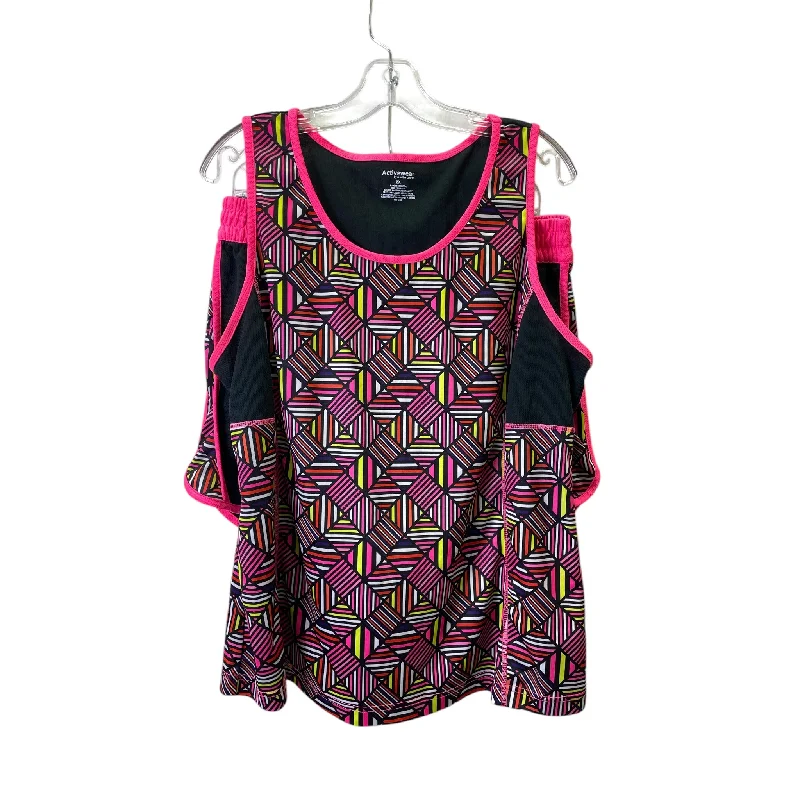 Athletic Shorts 2Pc By Jennifer Lauren In Pink, Size:2X Monochromatic Office Style