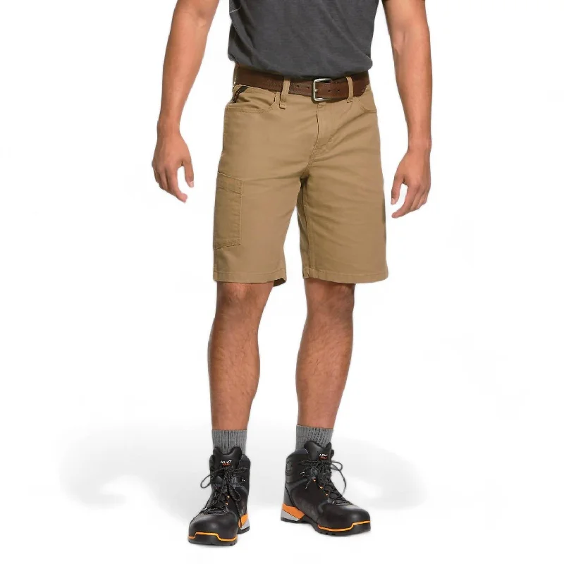 Men's Rebar Durastretch Made Tough 10" Short In Field Khaki Tough Men's Military