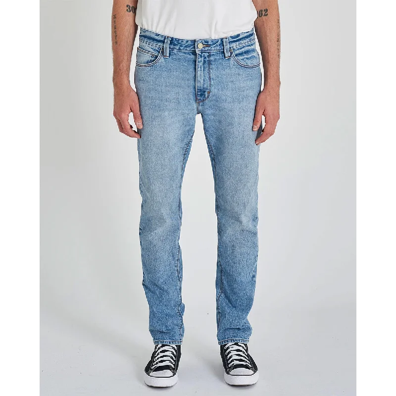 Abrand Mens Slim Dexter Jean Mid Vintage Blue Streetwear Style