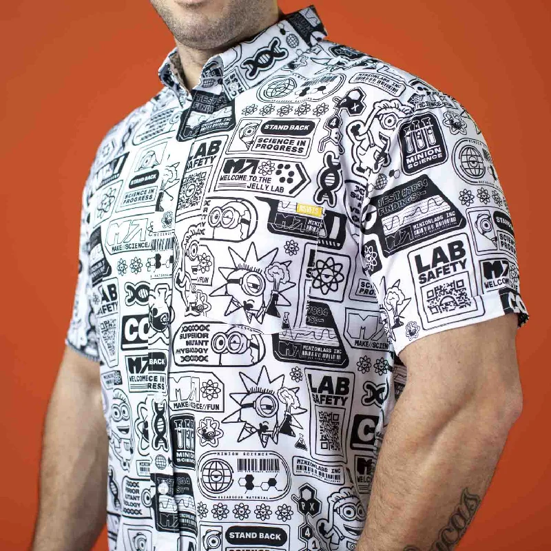 Minions "Zero Days Without Accident" – KUNUFLEX Short Sleeve Shirt Stylish Men's Neon
