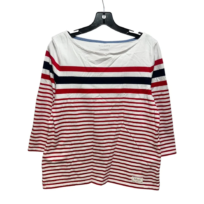 Top Long Sleeve By Talbots In Striped Pattern, Size: L Casual Men's Japanese 