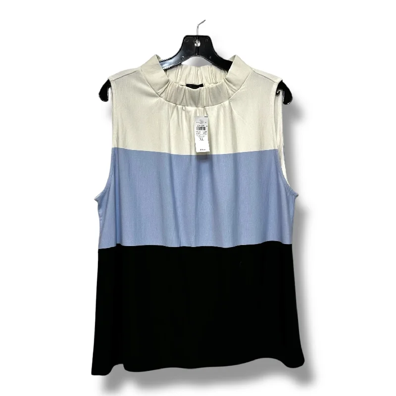 Top Sleeveless By Ann Taylor In Striped Pattern, Size: Xl Vintage Men's 1970S Disco