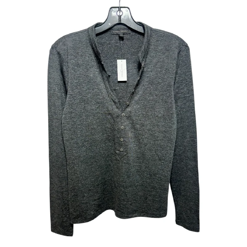 Top Long Sleeve By Banana Republic In Grey, Size: M Dynamic Men's High