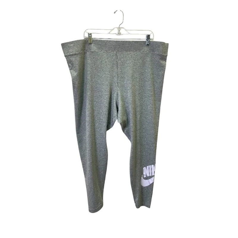 Athletic Leggings By Nike Apparel In Grey, Size:3X Earthy Men's Sustainable 