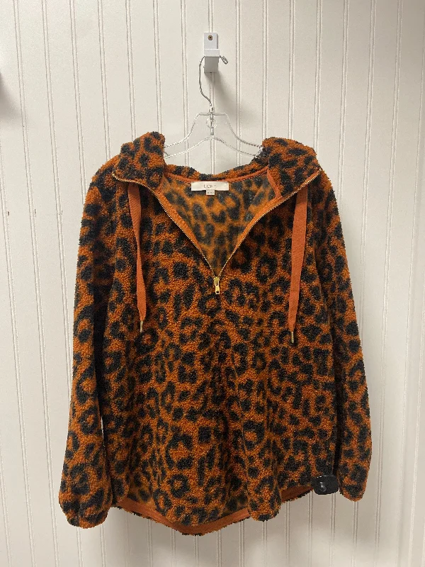 Sweatshirt Hoodie By Loft In Animal Print, Size: M