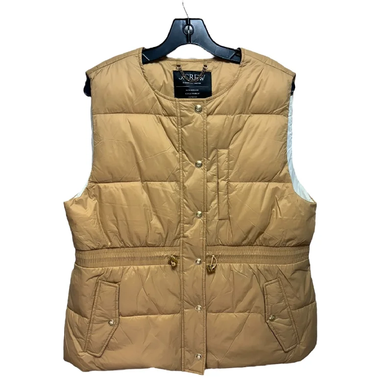 Vest Puffer & Quilted By J. Crew In Tan, Size: Xl