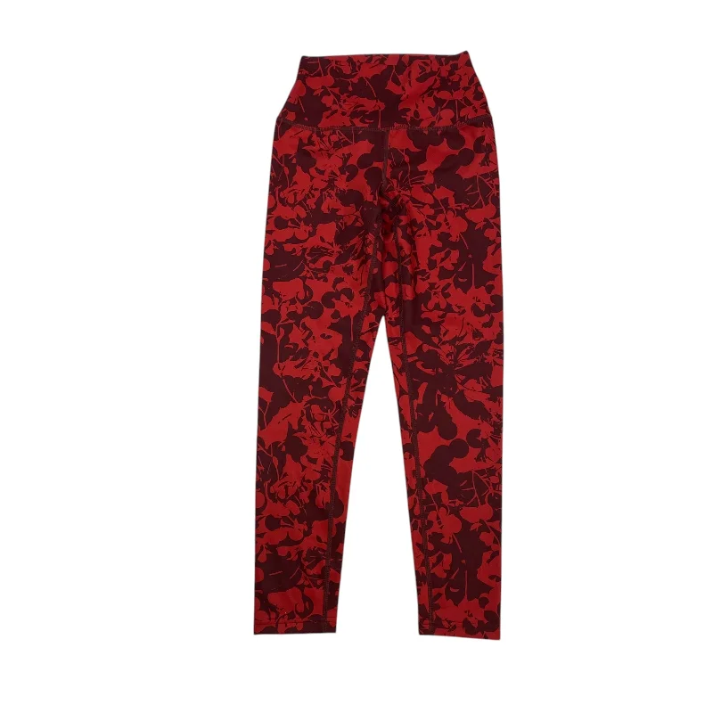 Athletic Leggings By Zella In Red, Size: Xs Laid