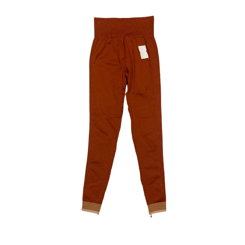 Athletic Leggings By WHITE FOX ACTIVE In Orange, Size: S Sporty Men's Athleisure 