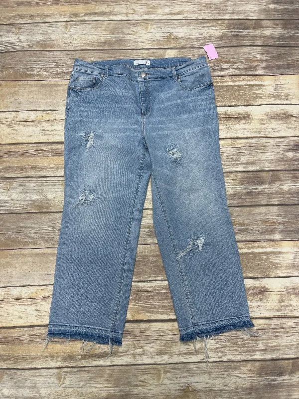 Jeans Cropped By Loft In Blue Denim, Size: 14 Elegant Men's Cashmere