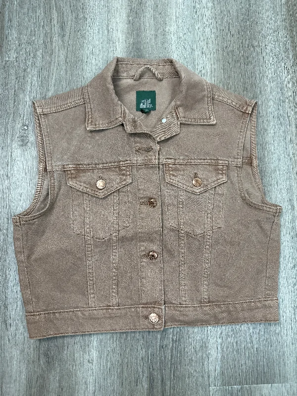 Vest Other By Wild Fable In Brown Denim, Size: Xs