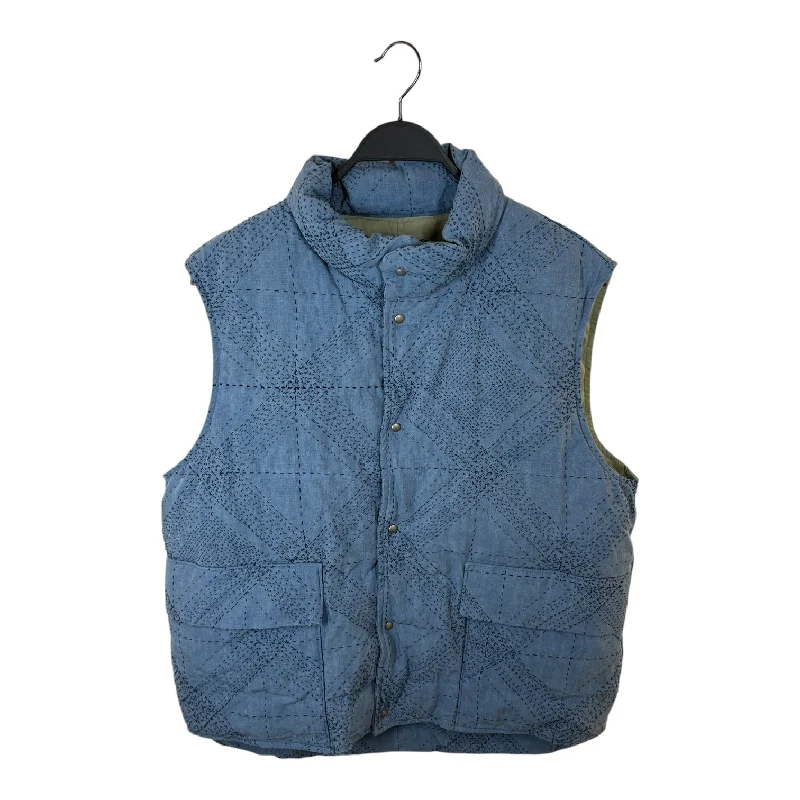 visvim/Puffer Vest/2/Linen/IDG/Sashiko Puffer Vest Monochromatic Office Style