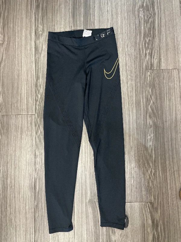 Athletic Leggings By Nike In Black & Gold, Size: M Practical Men's Quick