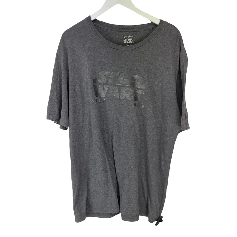 Grey Top Short Sleeve Disney Store, Size Xxl Minimalist Men's Casual 