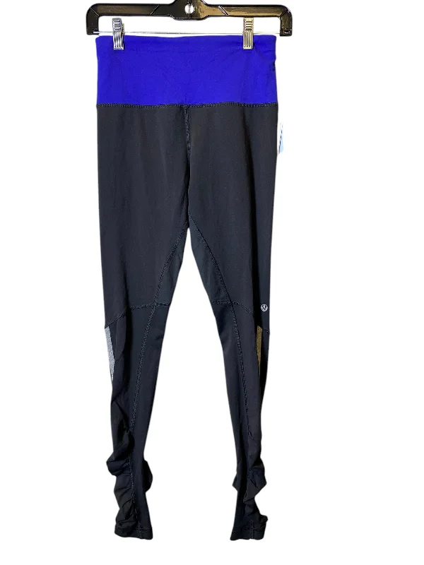 Athletic Leggings By Lululemon In Black & Blue, Size: 4 Relaxed Men's Beach