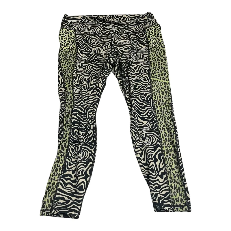 Athletic Leggings By Fabletics In Black & Green, Size: Xxl Dapper Men's 1920S