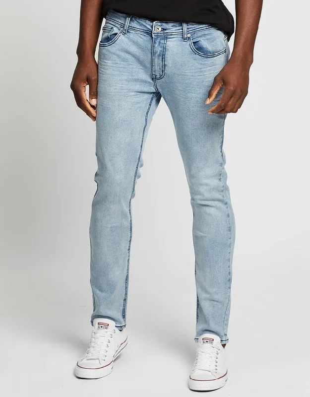 Silent Theory Mens Strung Out Jean Blue British Gentleman Style