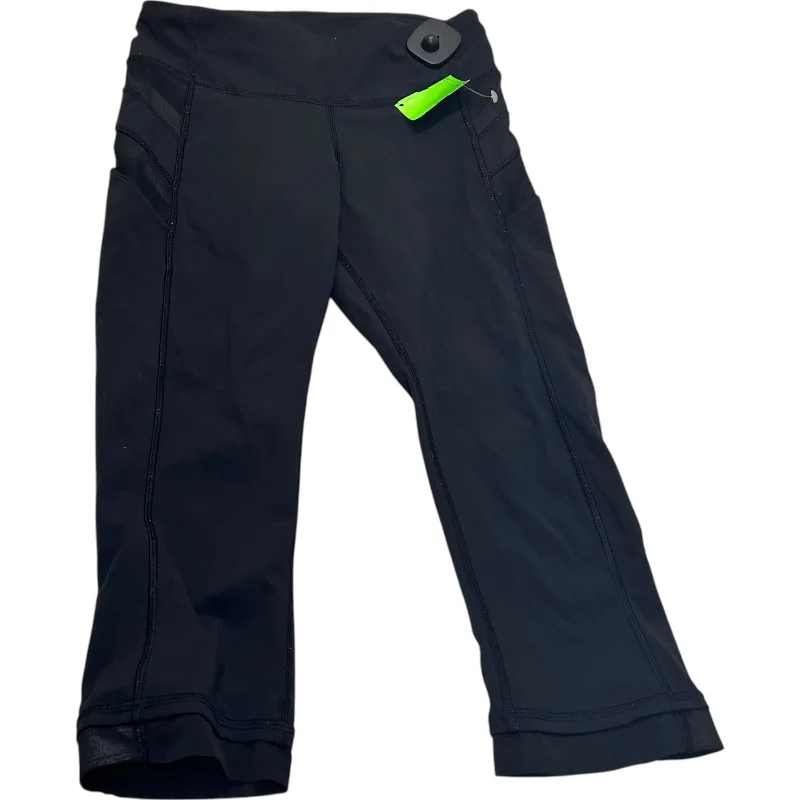 Athletic Leggings Capris By Lululemon In Black, Size: S Sleek Men's Metallic