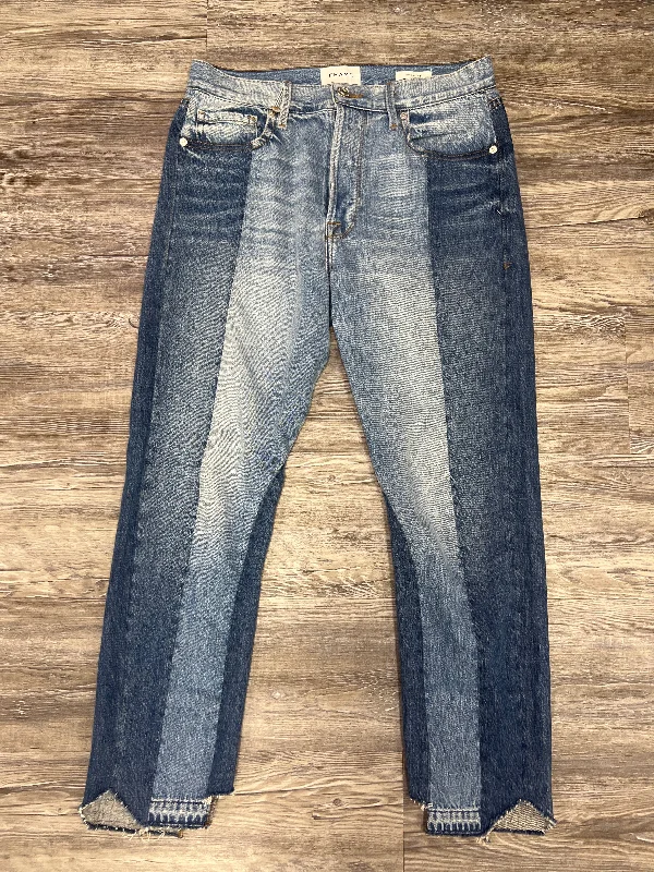 Blue Denim Jeans Designer Frame, Size 4 Sleek Men's Metallic