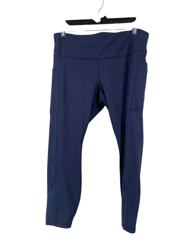 Athletic Leggings By Athleta In Navy, Size: Xl Beach