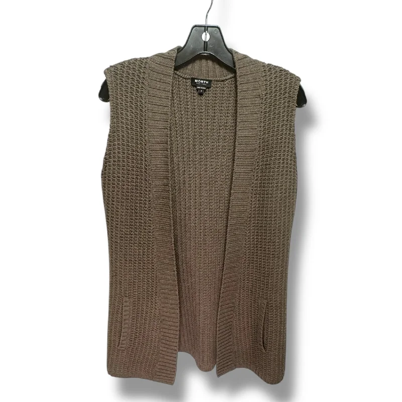 Vest Sweater By Worth Ny In Brown, Size: S British Gentleman Style