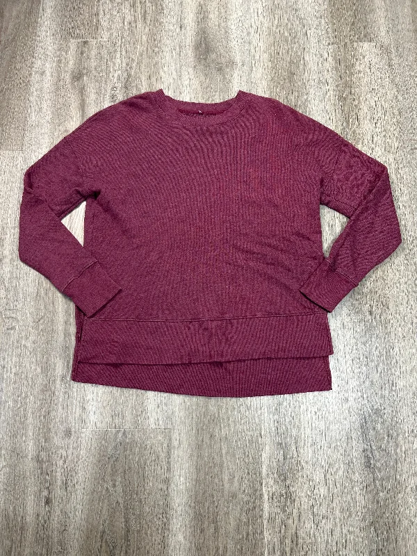 Sweatshirt Crewneck By Time And Tru In Maroon, Size: M