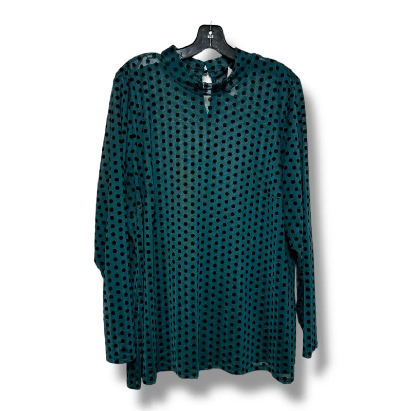 Top Long Sleeve By Lane Bryant In Polkadot Pattern, Size: 22 Trendy Men's Bucket