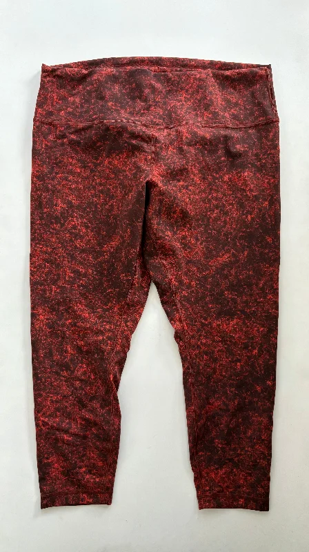 Athletic Leggings By Lululemon In Red, Size: 1x Relaxed Men's Beach