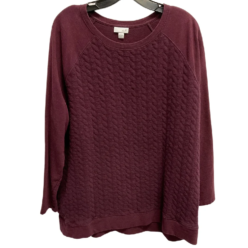 Sweatshirt Crewneck By J. Jill In Maroon, Size: Xl