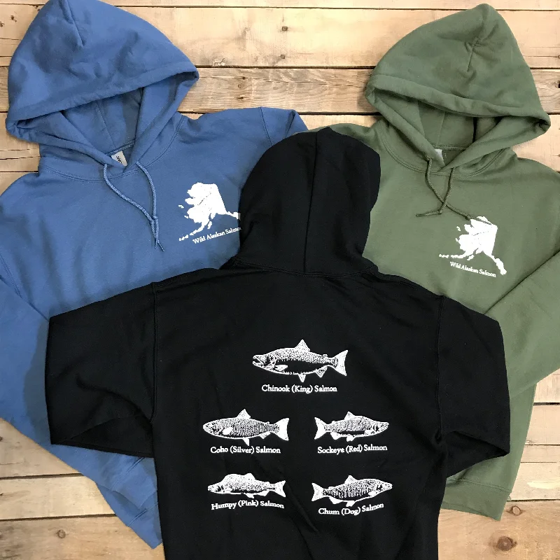 Wild Alaskan Salmon Hoodie Sporty Men's Tennis