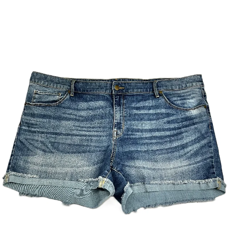 Blue Denim Shorts By Ava & Viv, Size: 22w Hip Men's Urban