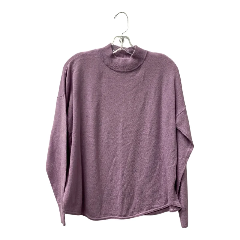 Sweater By Madewell In Purple, Size:M Polished Men's Satin