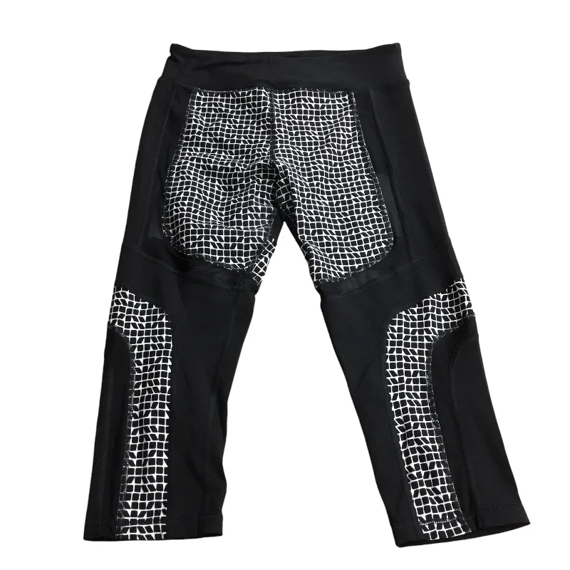 Athletic Leggings Capris By Trina Turk In Black & White, Size: M Athletic Men's Compression